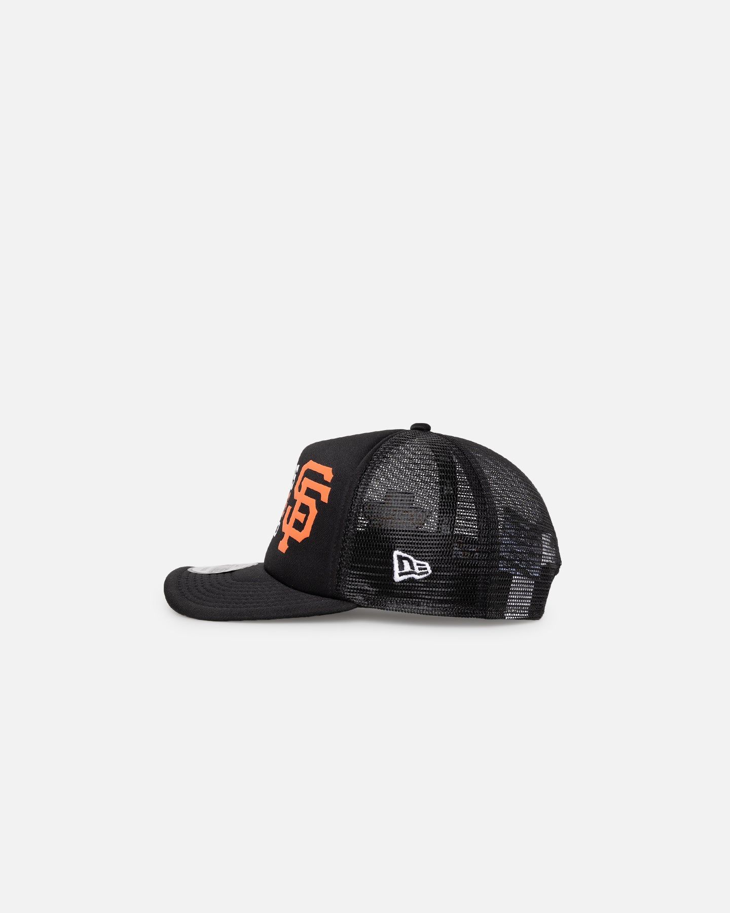 New Era San Francisco Giants 'Puff Print' Pre-Curved Golfer Trucker Snapback Black sold by Culture Kings product image thumbnail 4