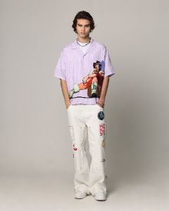 Loiter X Cowboy Bebop Button Up Shirt Lilac sold by Culture Kings