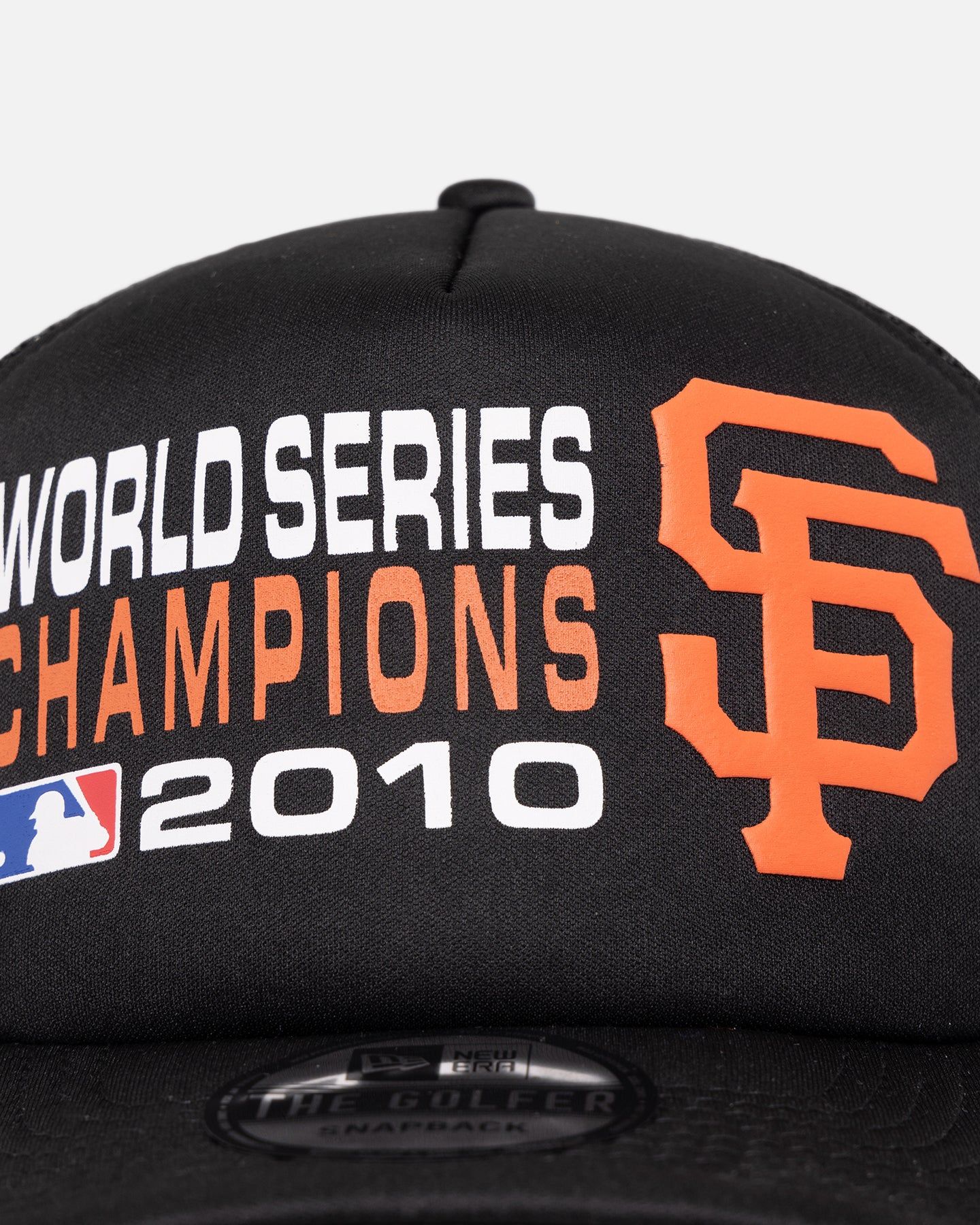 New Era San Francisco Giants 'Puff Print' Pre-Curved Golfer Trucker Snapback Black sold by Culture Kings product image thumbnail 5