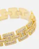 Saint Morta Baguette Interlink Bracelet Iced Gold sold by Culture Kings