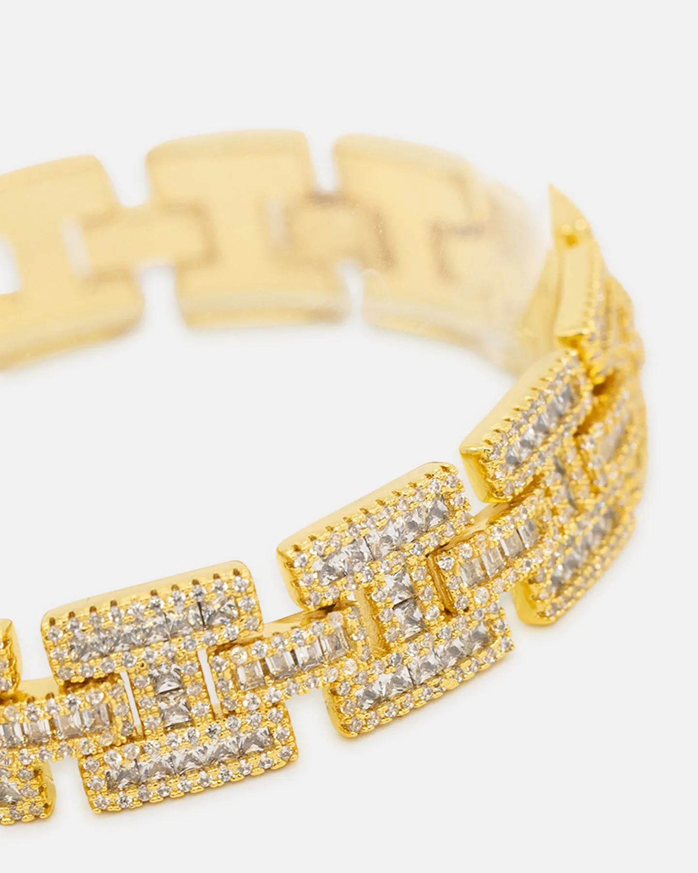 Saint Morta Baguette Interlink Bracelet Iced Gold sold by Culture Kings product image thumbnail 3
