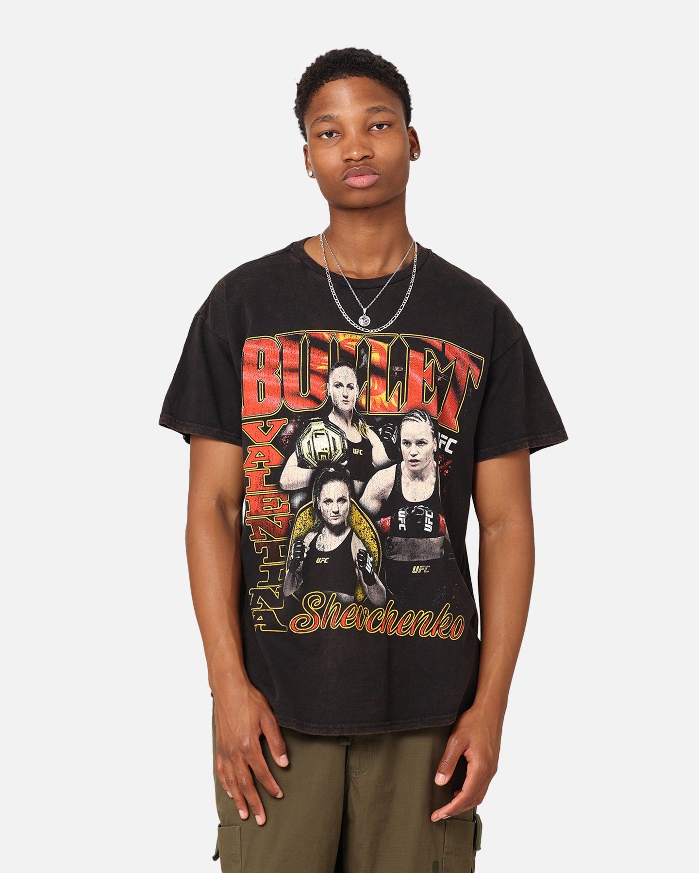 Goat Crew X UFC Valentina Shevchenko Vintage T-Shirt Black Wash sold by Culture Kings