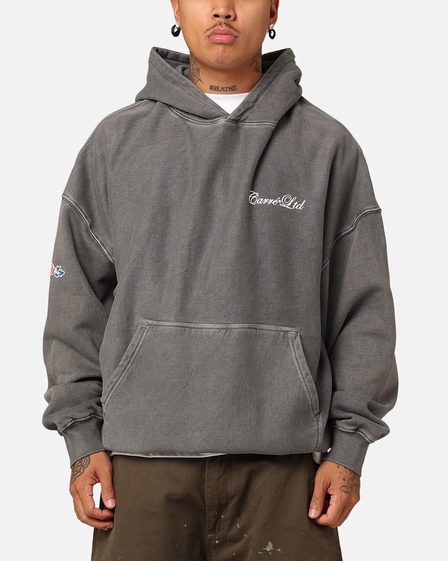 Carré Rosebud Oversized Hoodie Washed Charcoal sold by Culture Kings