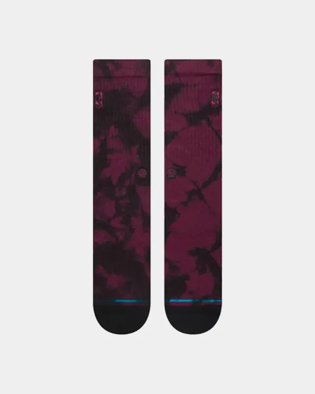 Stance X NBA Logoman Dye Crewcut Socks Maroon sold by Culture Kings