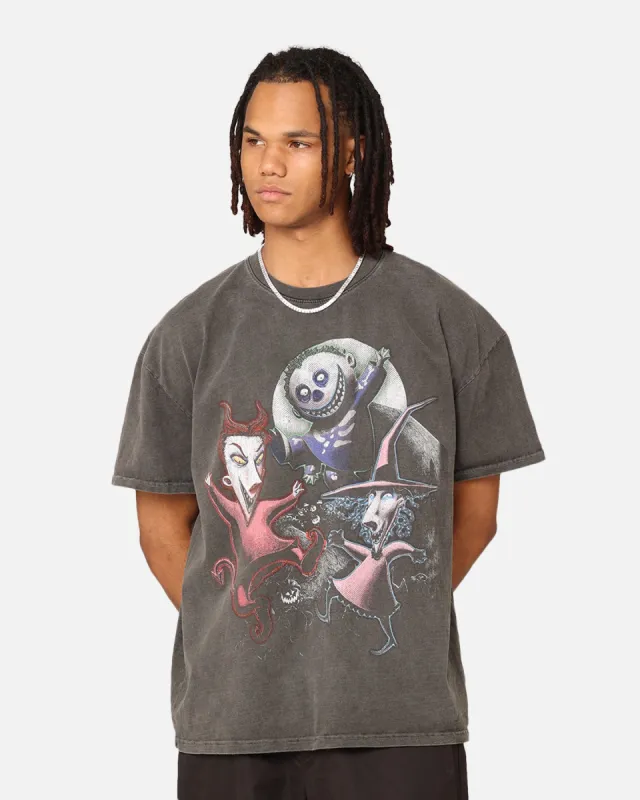 Goat Crew X The Nightmare Before Christmas Lock Shock & Barrel Heavyweight Vintage T-Shirt Black Wash sold by Culture Kings