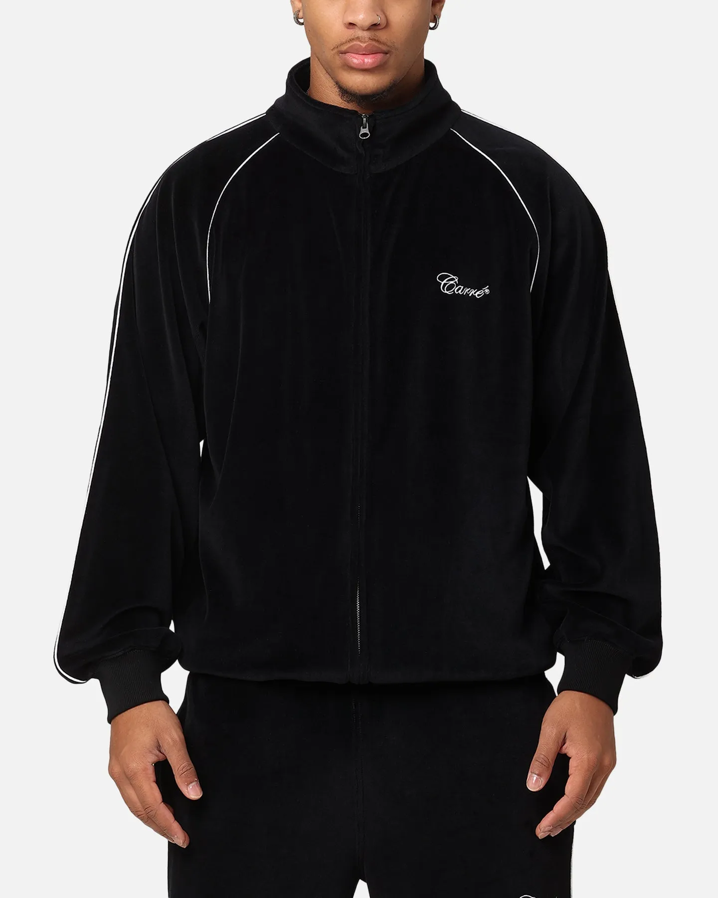 Carre Gorgeous Velour Track Jacket Black sold by Culture Kings