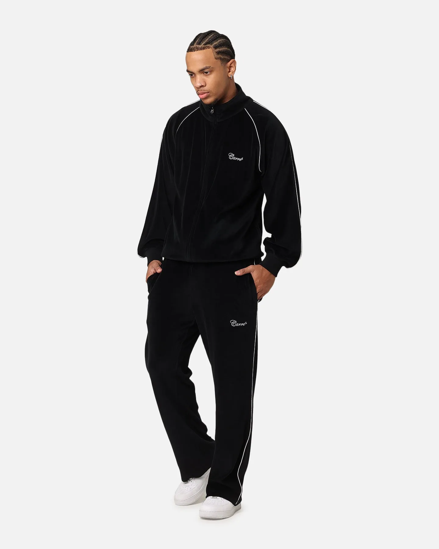 Carre Gorgeous Velour Track Jacket Black sold by Culture Kings product image thumbnail 2