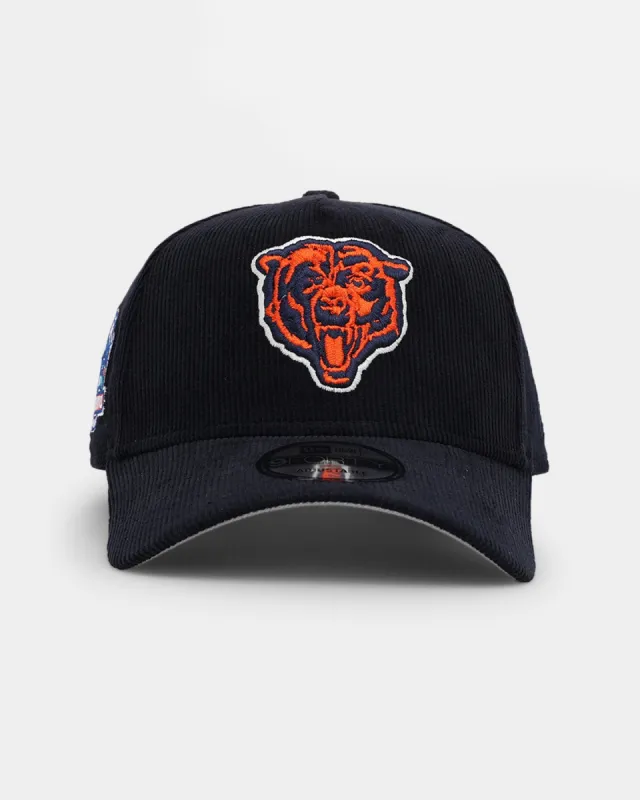 New Era Chicago Bears 'NFL Season' Corduroy 9FORTY A-Frame Snapback Navy/OTC sold by Culture Kings