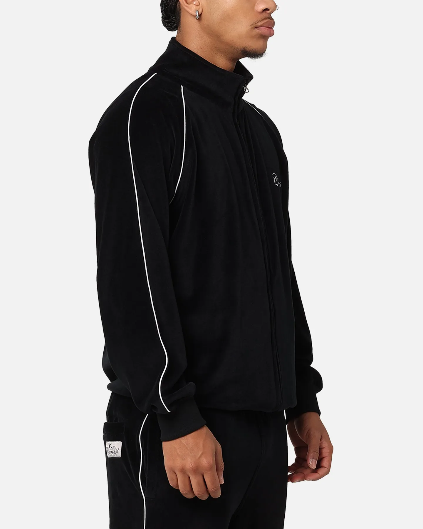 Carre Gorgeous Velour Track Jacket Black sold by Culture Kings product image thumbnail 4
