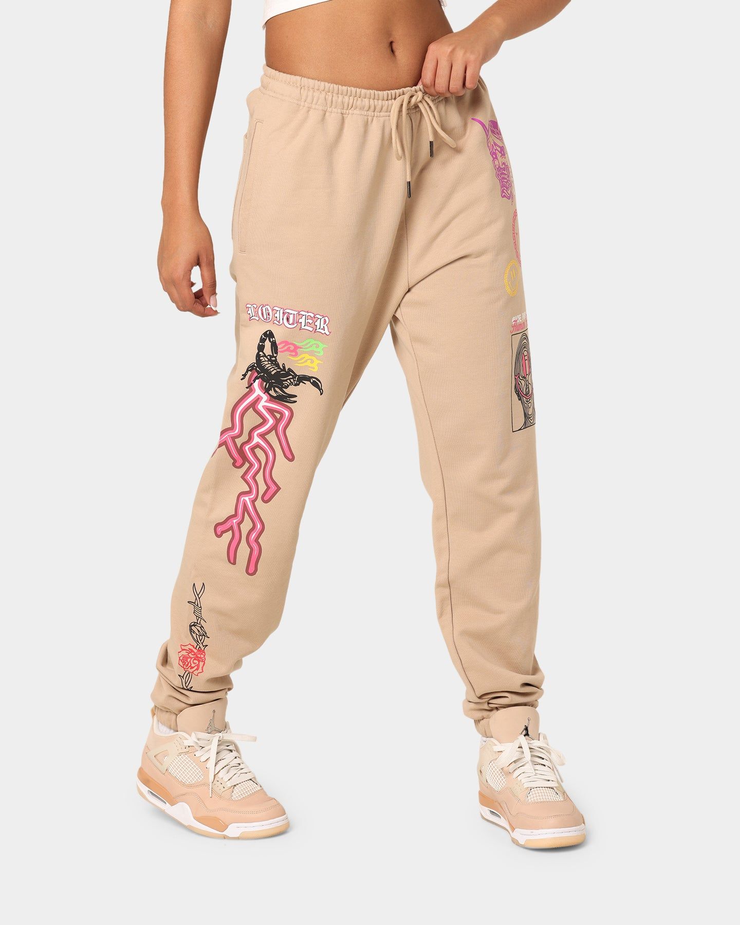 Loiter Hydra Track Pants Tan sold by Culture Kings