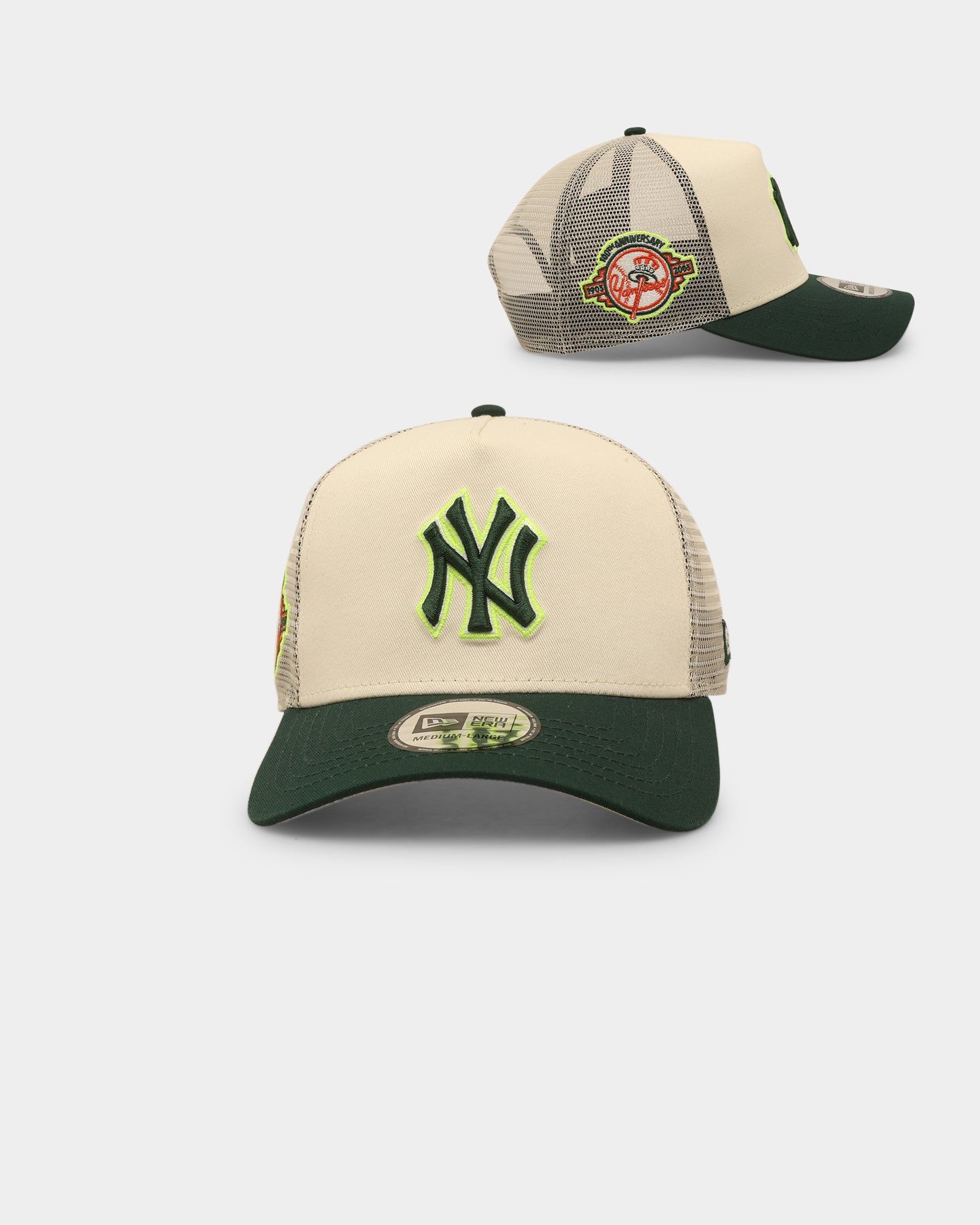 New Era New York Yankees 'Caddy Green' 9FORTY K-Frame Snapback Chrome White sold by Culture Kings