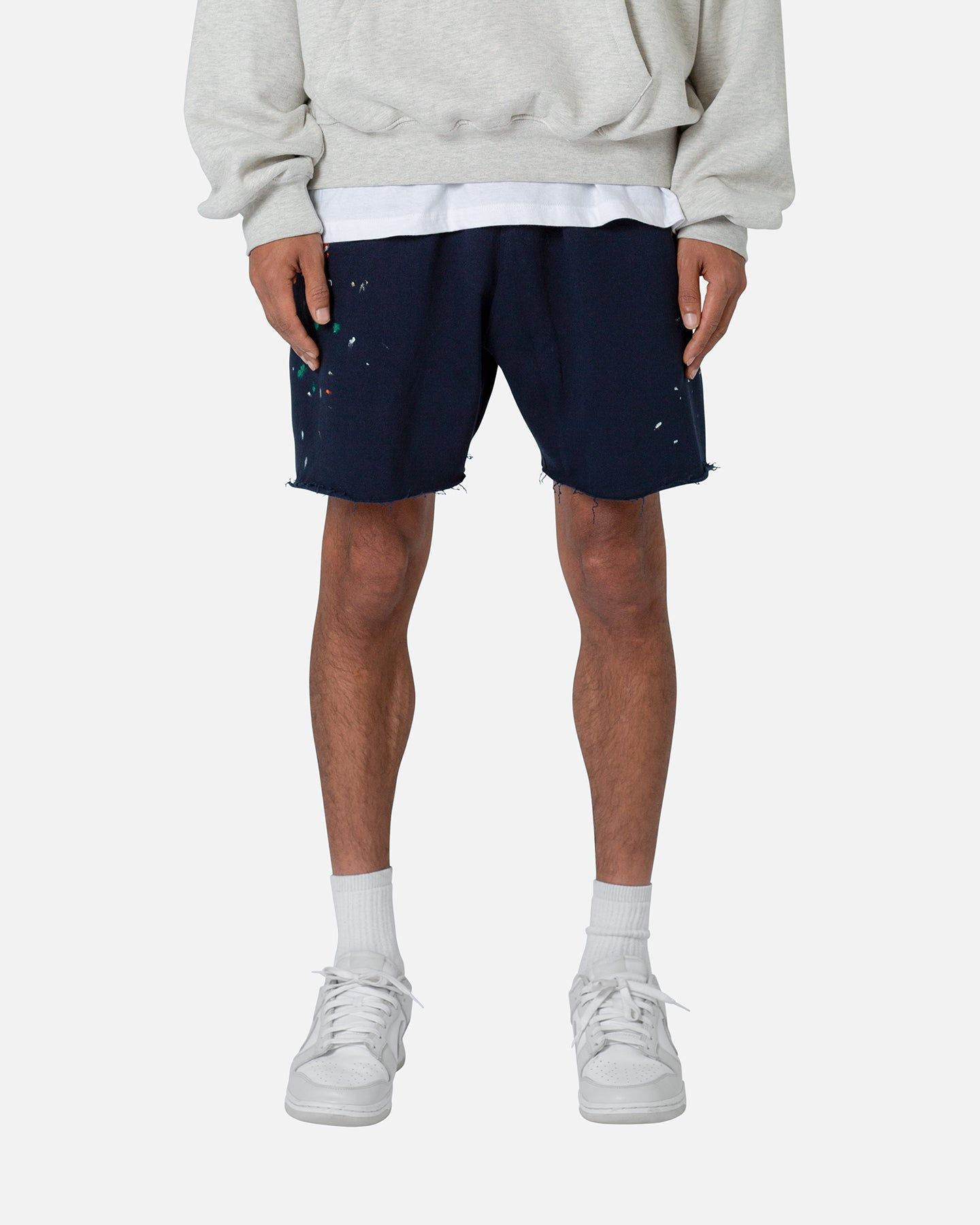 MNML Contrast Paneled Sweatshorts Navy sold by Culture Kings