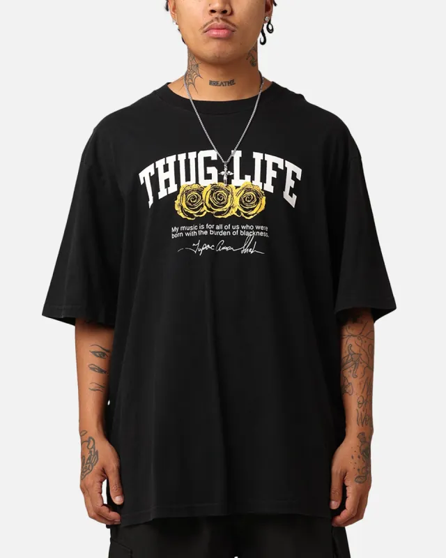 Tupac Thug Life Rose T-Shirt Washed Black sold by Culture Kings