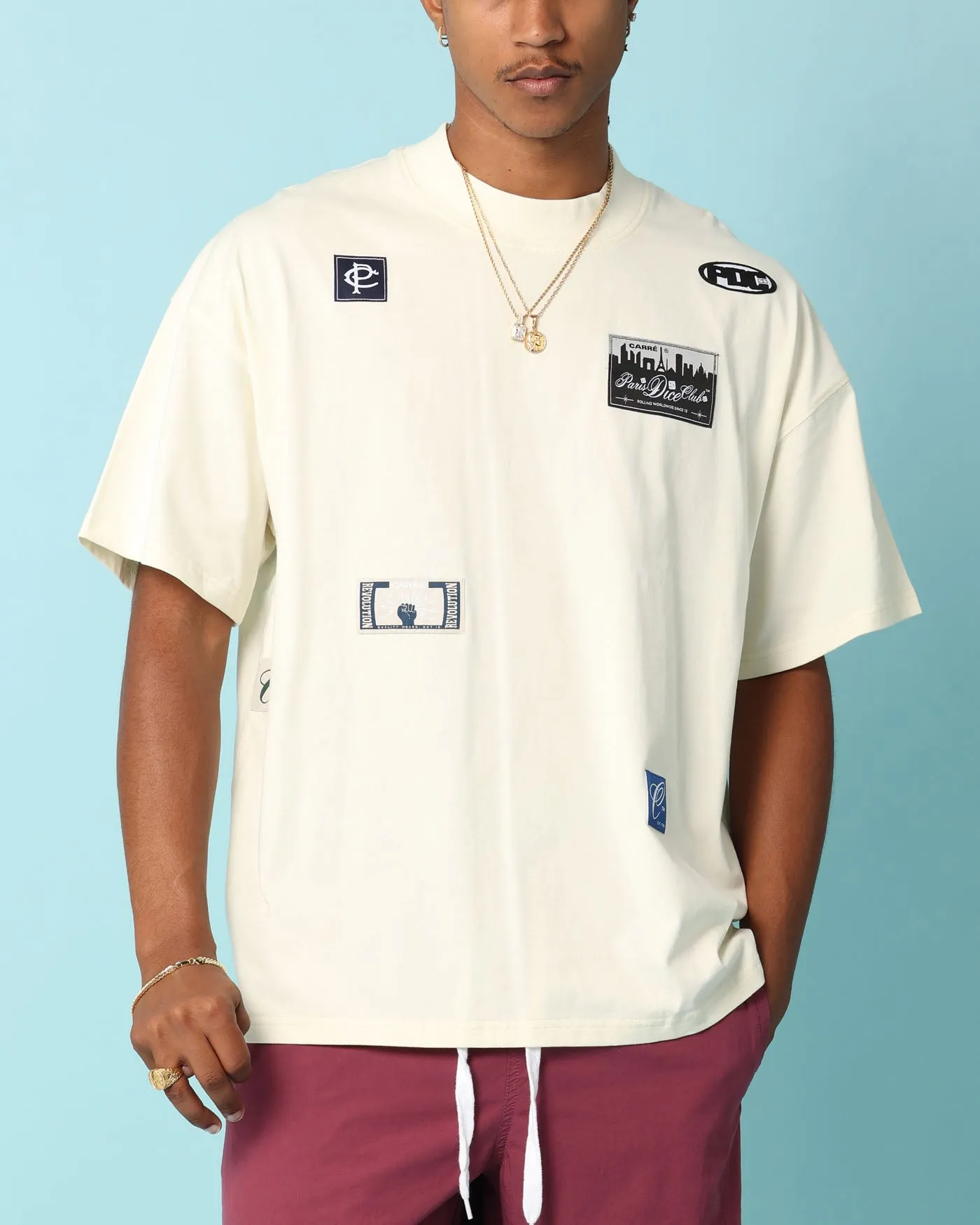Carré Patchwork Oversized T-Shirt Off White sold by Culture Kings product image thumbnail 2