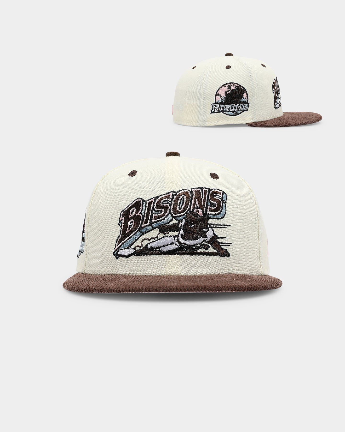 New Era Buffalo Bisons 'Neapolitan Ice Cream' 59FIFTY Fitted Chrome White sold by Culture Kings