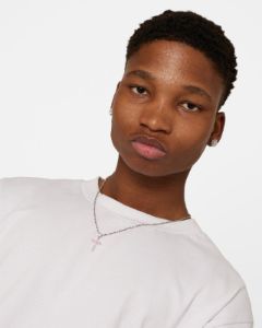 NXS Classic Mini Cross Pendant White Gold/Pink sold by Culture Kings