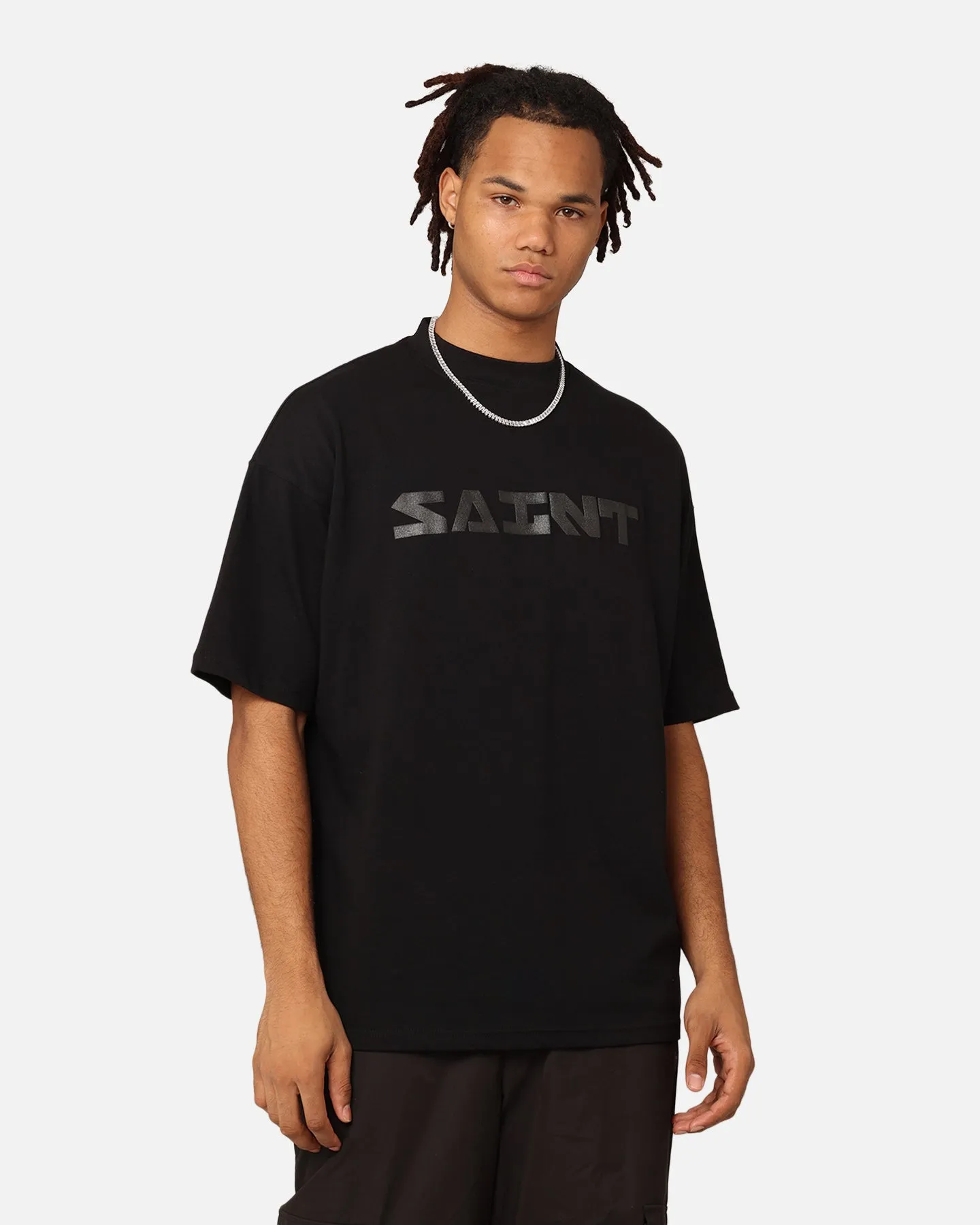 Saint Morta Scripture Mock Neck T-Shirt Black sold by Culture Kings