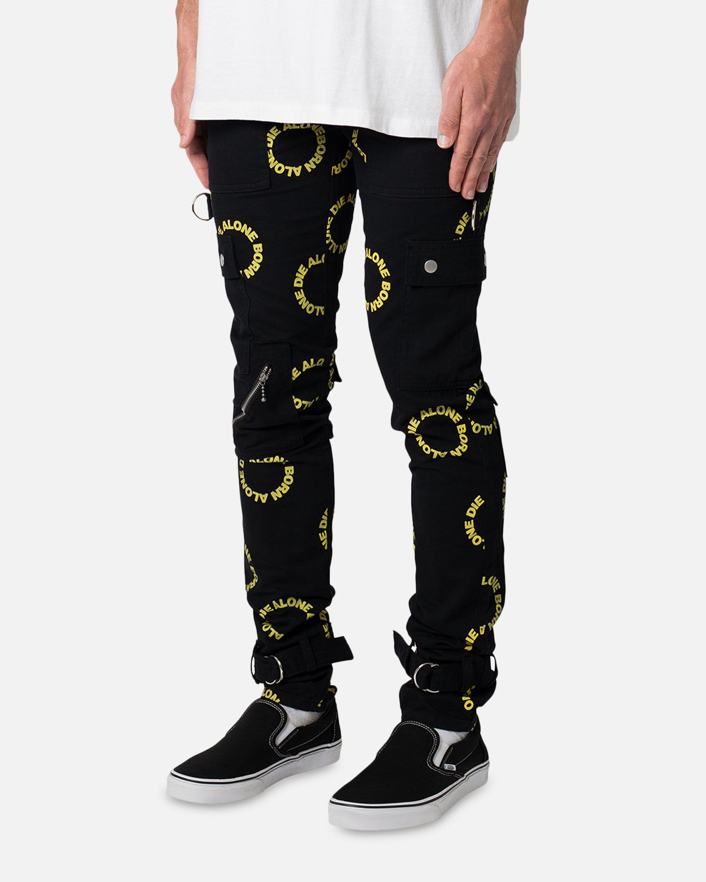 MNML M564 Punk Cargo Pants Black/Yellow | Parallel