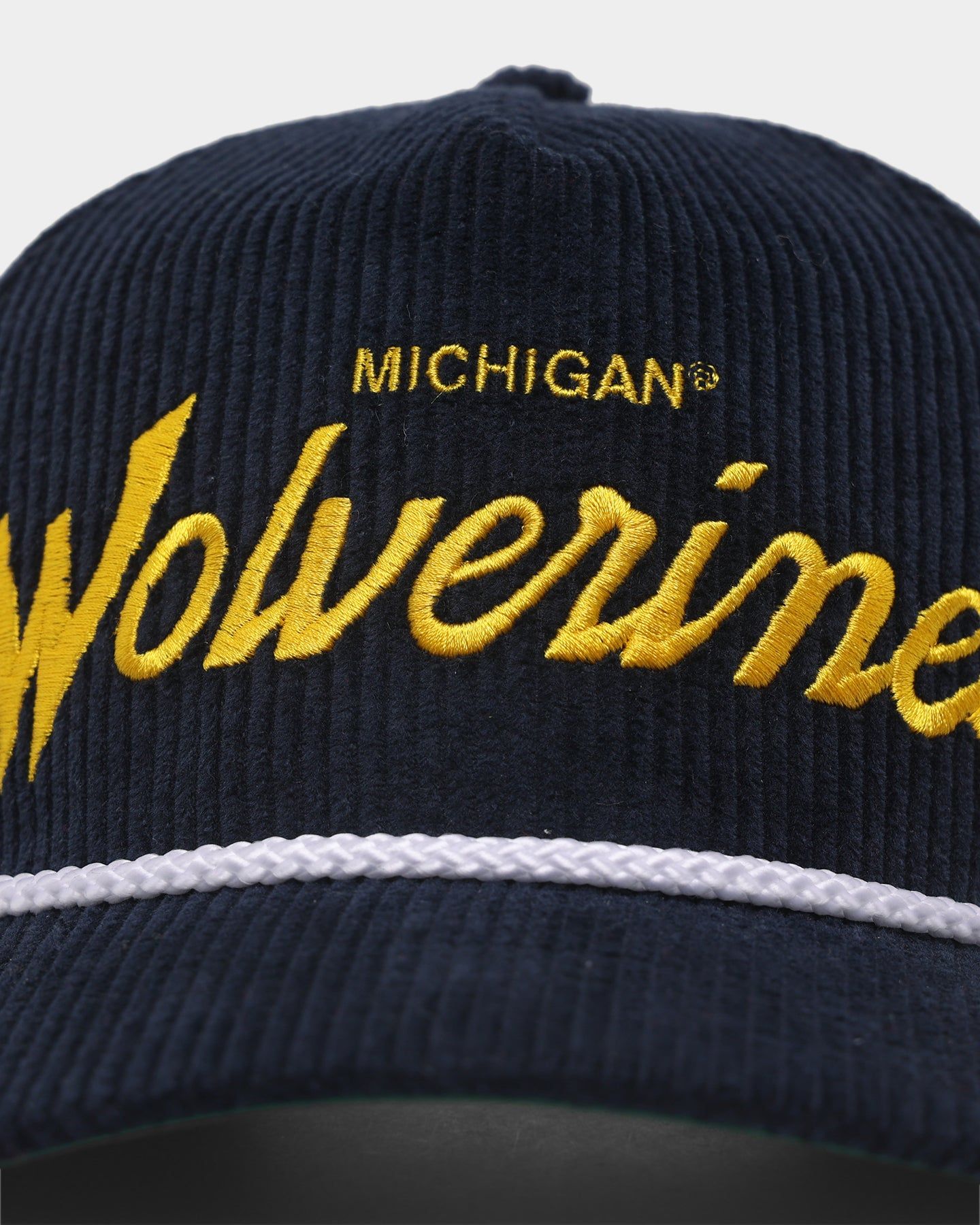 47 Brand Michigan Wolverines 'NCAA Corduroy Team Script' Corduroy Crossrope 47 Hitch Snapback Navy sold by Culture Kings product image thumbnail 5