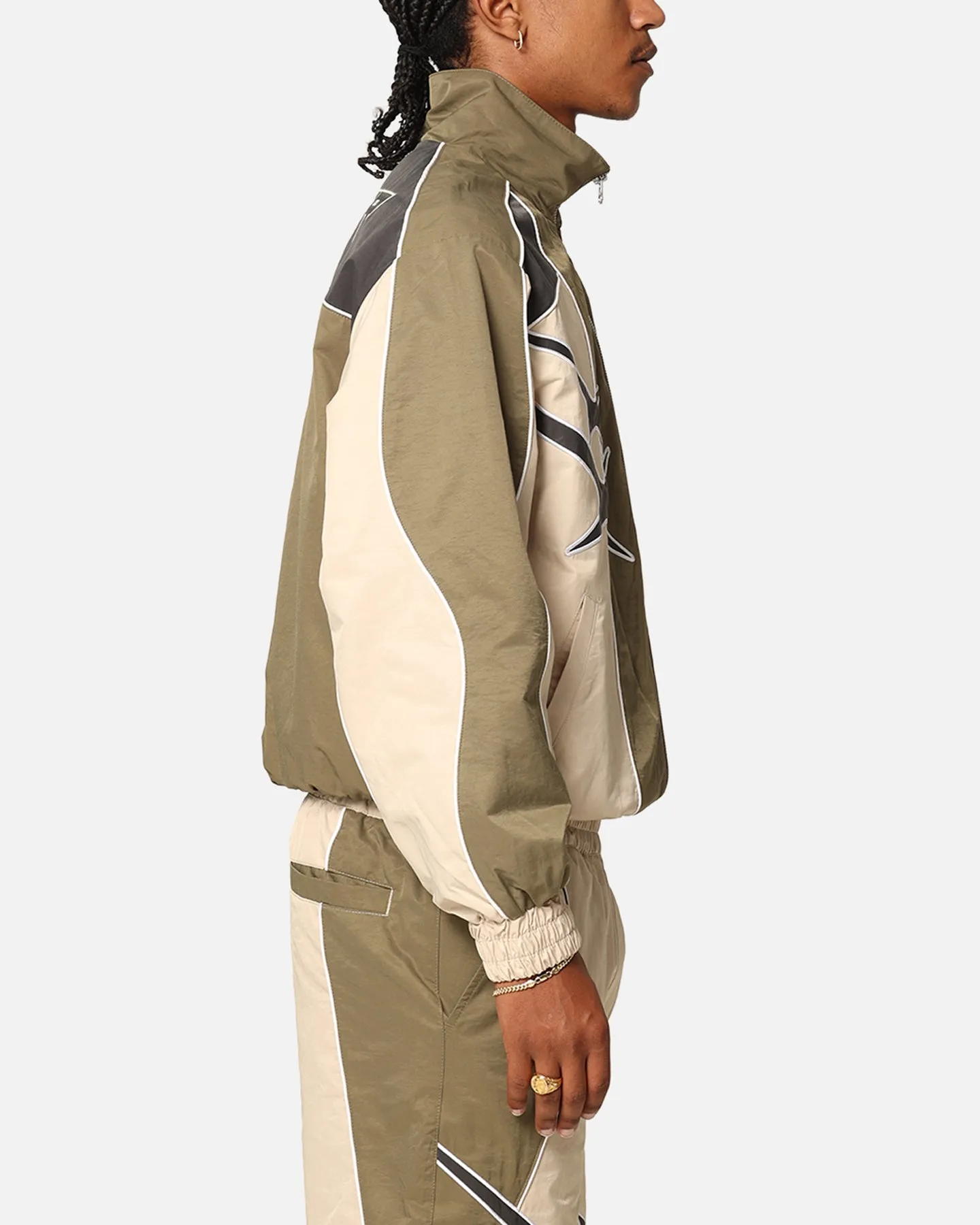 Loiter Paradise Track Jacket Stone/Khaki sold by Culture Kings product image thumbnail 4
