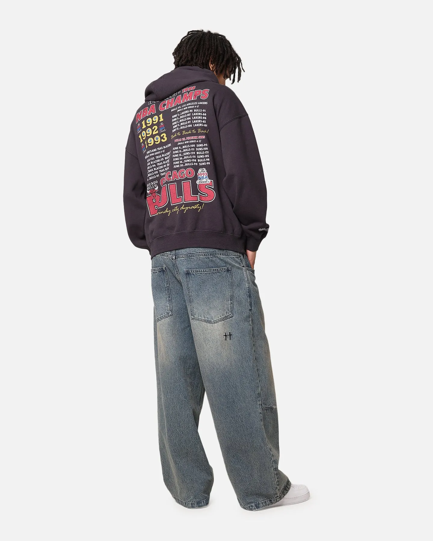 Mitchell & Ness Chicago Bulls Finals Champion Hoodie Overdyed Black sold by Culture Kings product image thumbnail 4