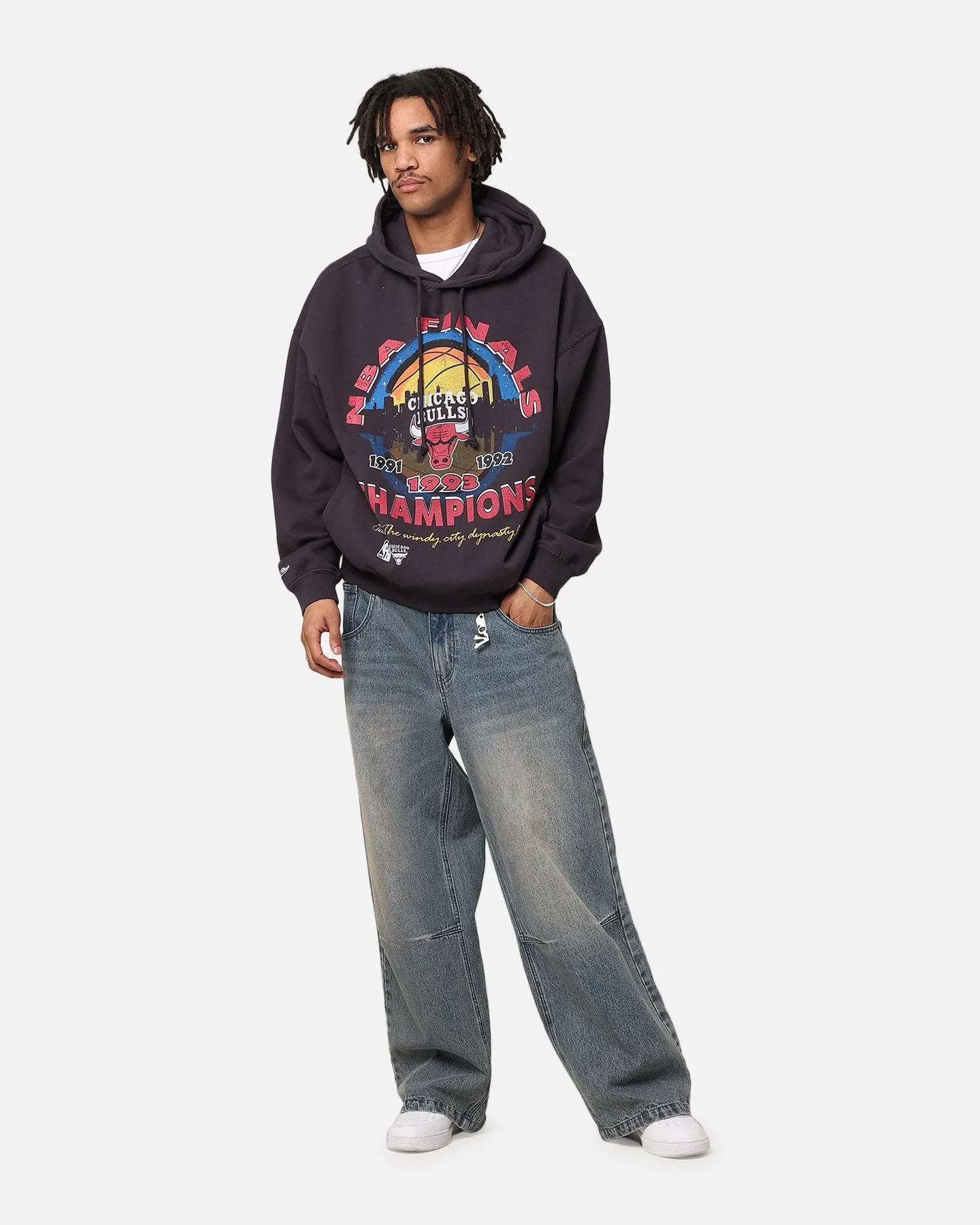 Mitchell & Ness Chicago Bulls Finals Champion Hoodie Overdyed Black sold by Culture Kings product image thumbnail 3