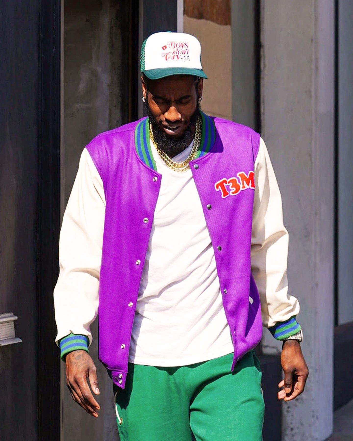 Goat Crew Boys Don't Cry Trucker Snapback White/Green sold by Culture Kings product image thumbnail 2