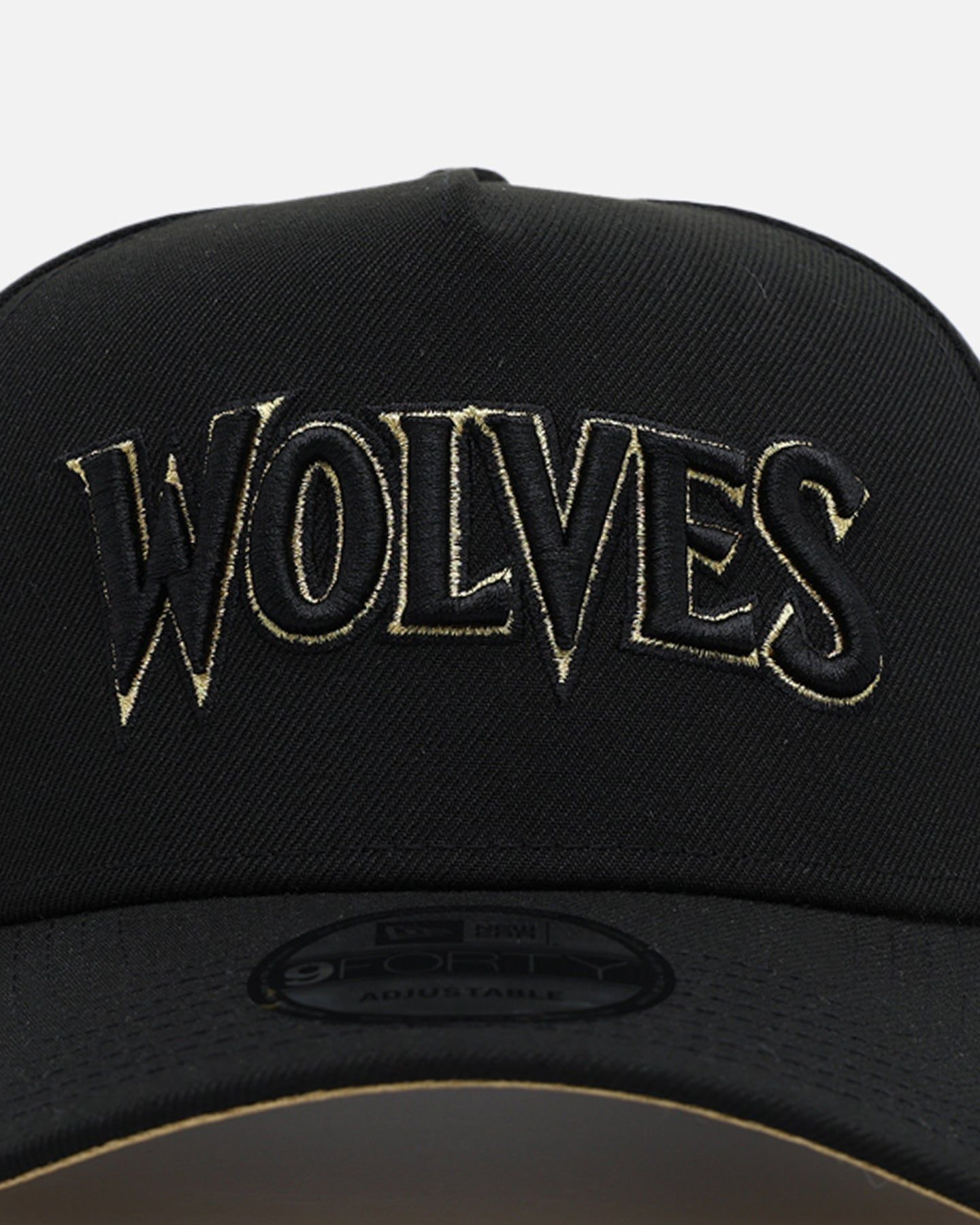 New Era Minnesota Timberwolves 'NBA Gold Links' 9FORTY A-Frame Snapback Black/Gold sold by Culture Kings product image thumbnail 5