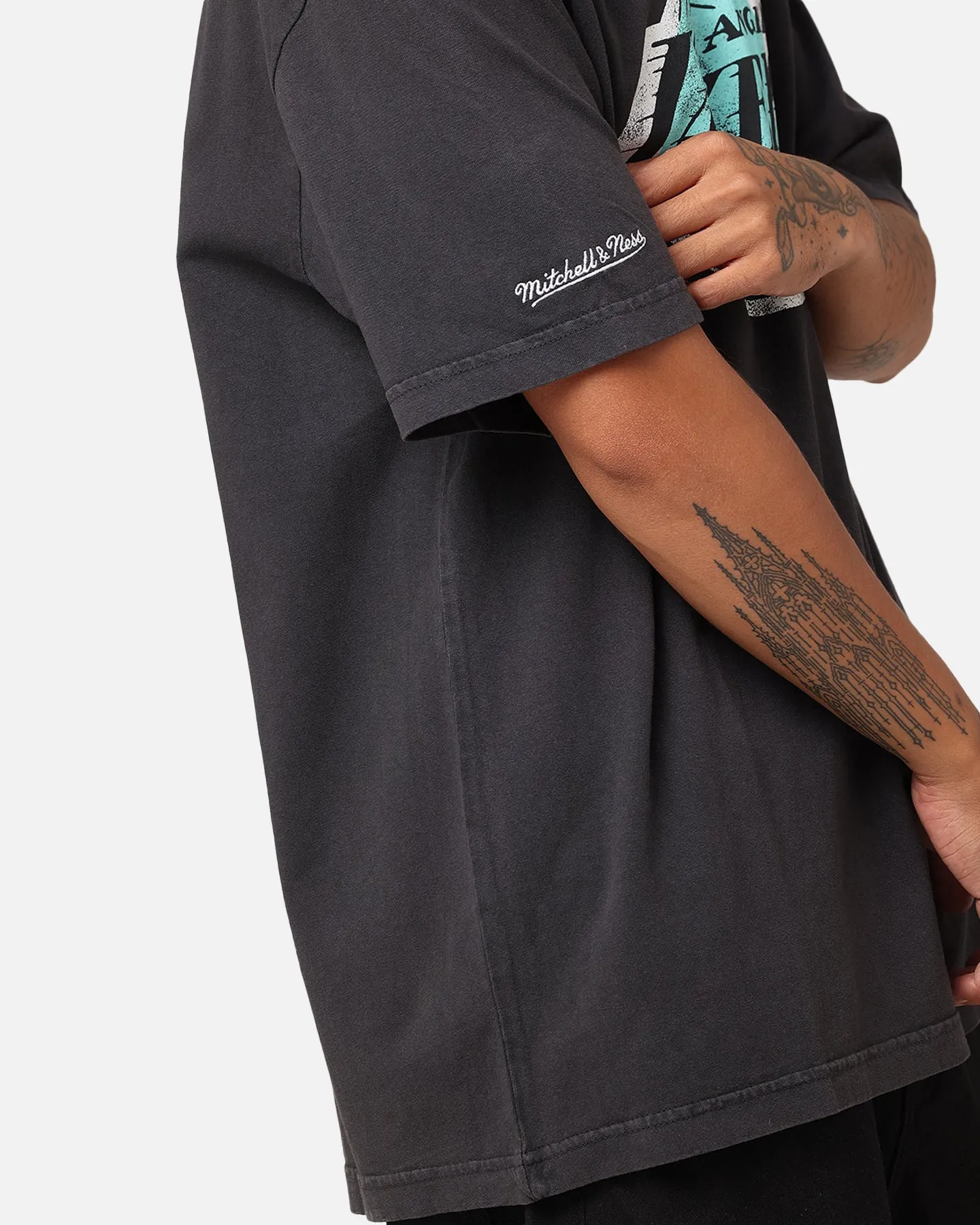 Mitchell & Ness Los Angeles Lakers Ice Blue Logo T-Shirt Faded Black sold by Culture Kings product image thumbnail 5