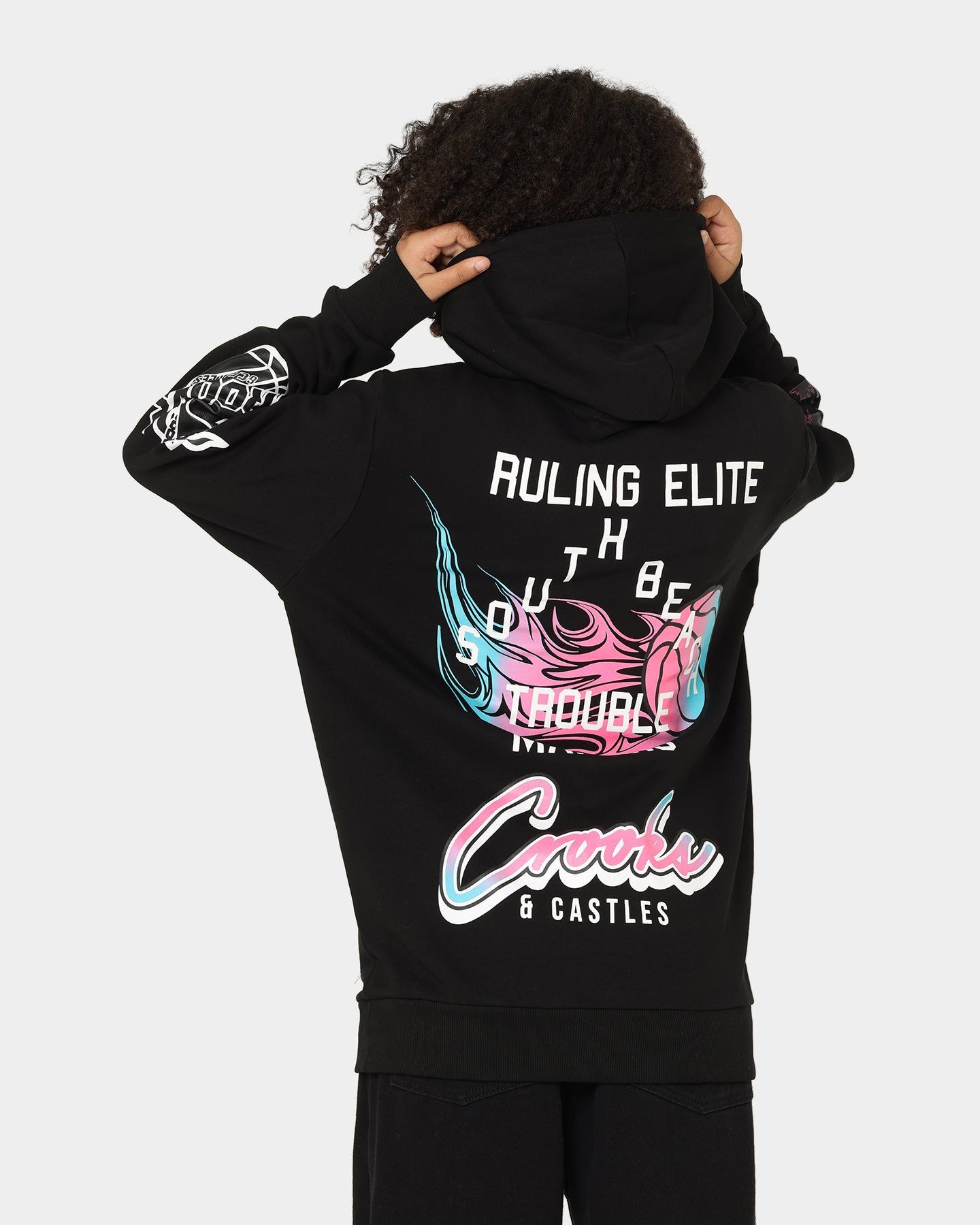 Crooks & Castles Miami Sportek Hoodie Black sold by Culture Kings product image thumbnail 2