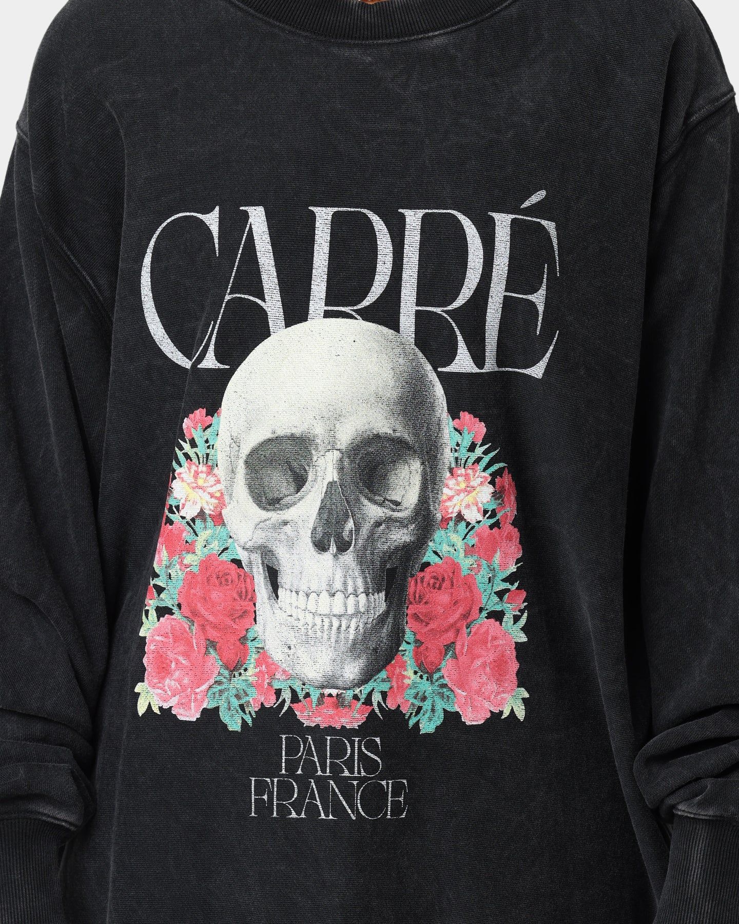 Carre Skull & Rose Vintage Crewneck Washed Black sold by Culture Kings product image thumbnail 3