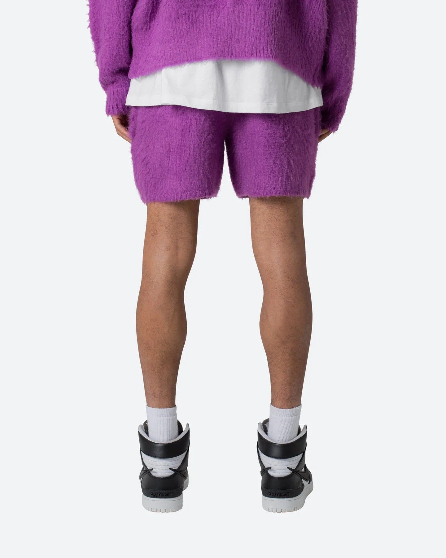 MNML Fuzzy Sweat Shorts Purple sold by Culture Kings product image thumbnail 4
