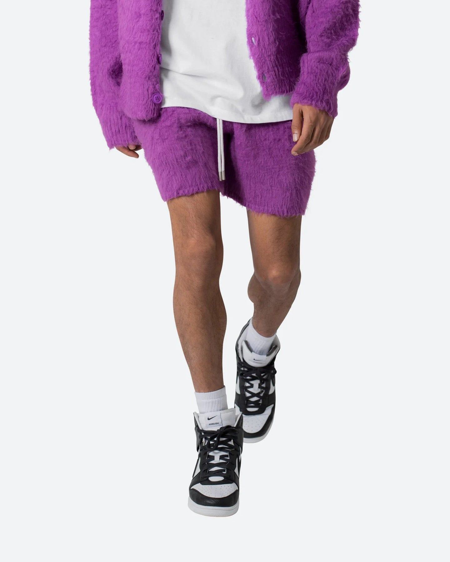 MNML Fuzzy Sweat Shorts Purple sold by Culture Kings product image thumbnail 5