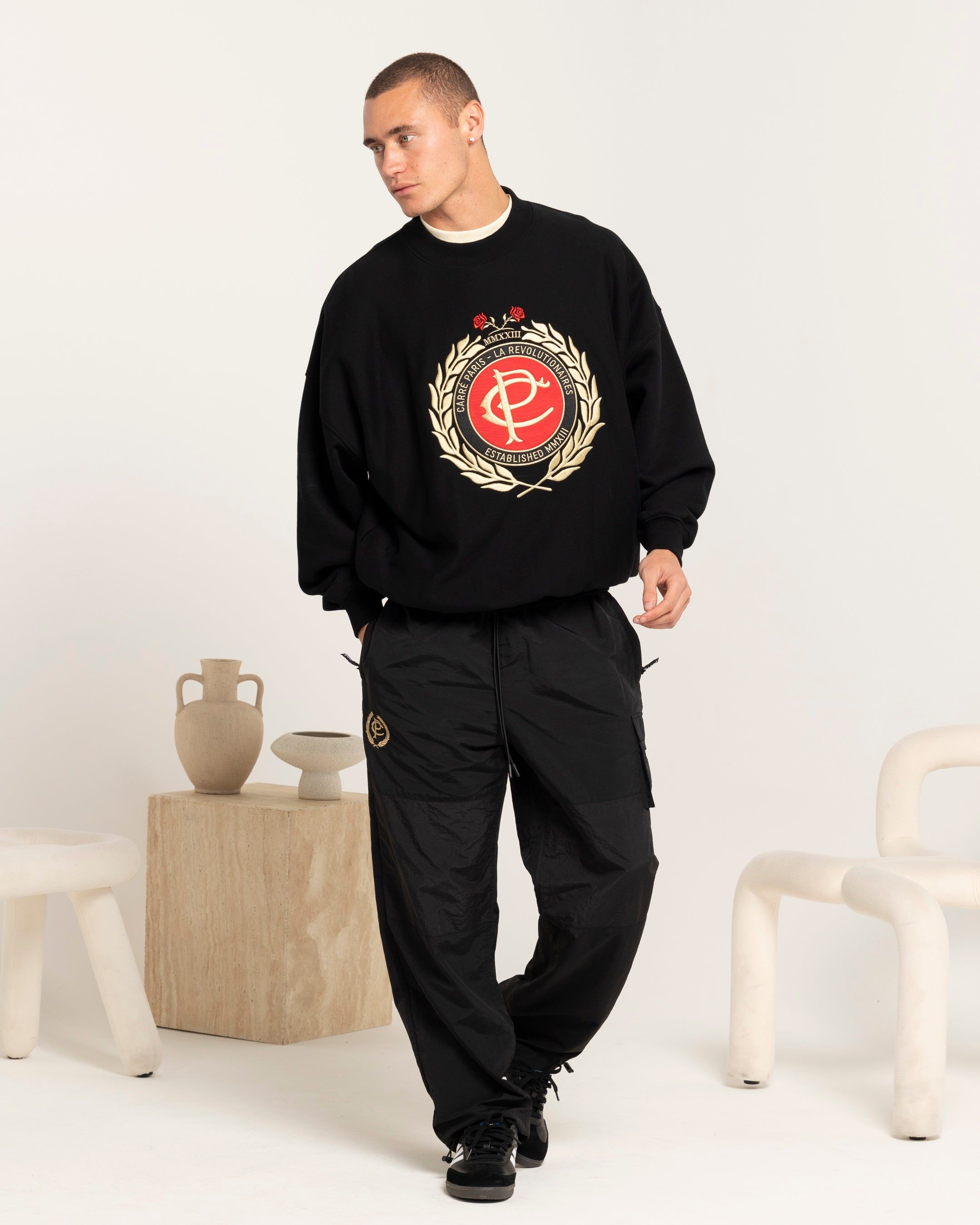 Carre Heritage Oversized Crewneck Black sold by Culture Kings product image thumbnail 2