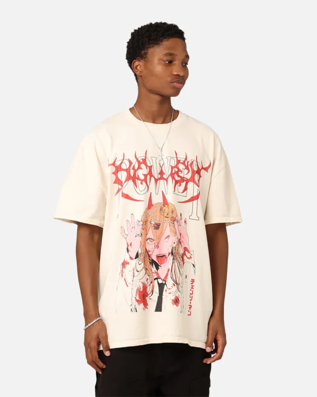 Goat Crew X Chainsaw Man Power Heavyweight T-Shirt Off White made by Culture Kings
