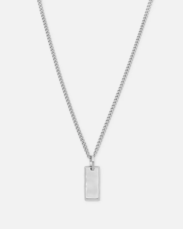 Saint Morta Carved Tag Necklace White Gold sold by Culture Kings
