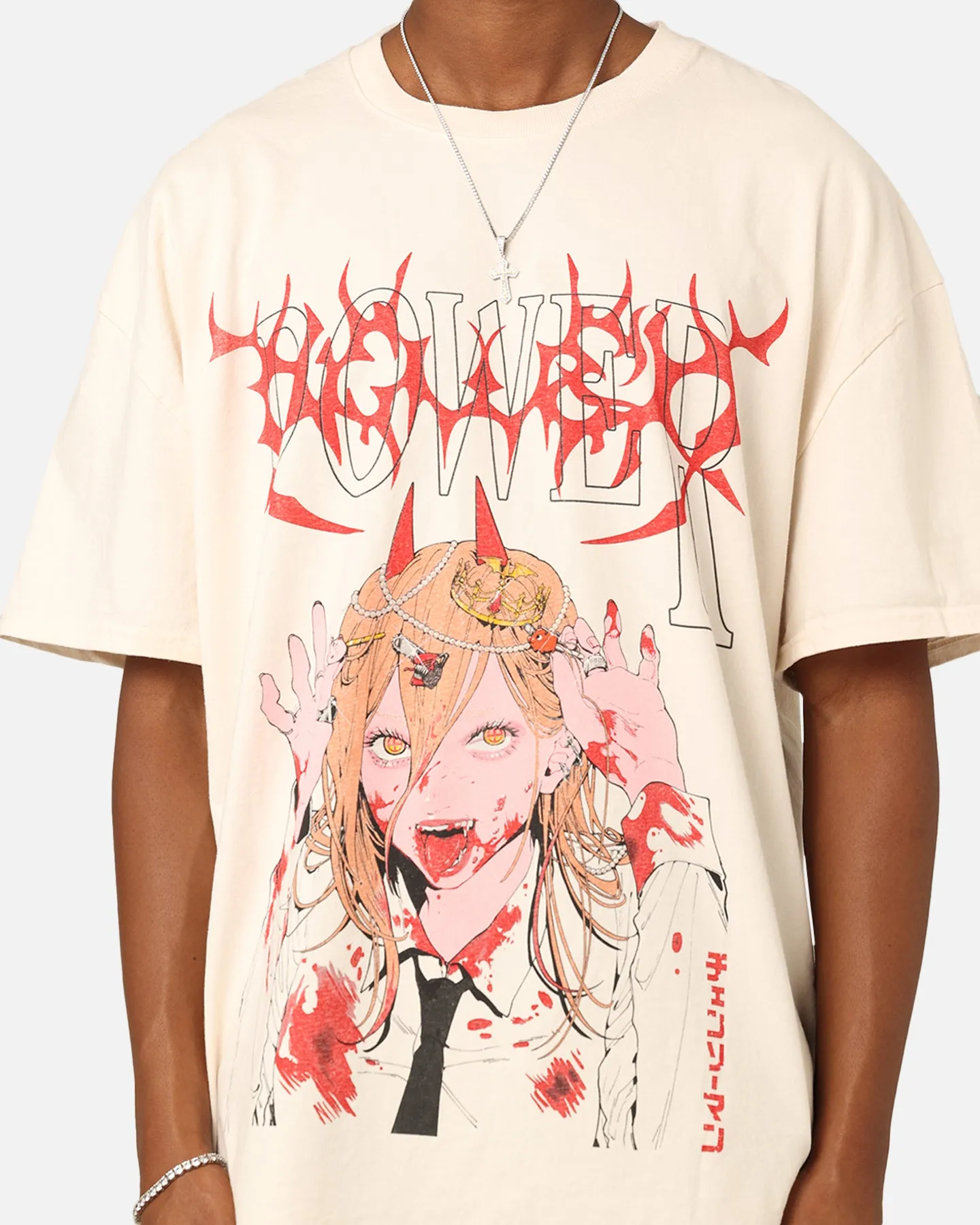 Goat Crew X Chainsaw Man Power Heavyweight T-Shirt Off White sold by Culture Kings product image thumbnail 4