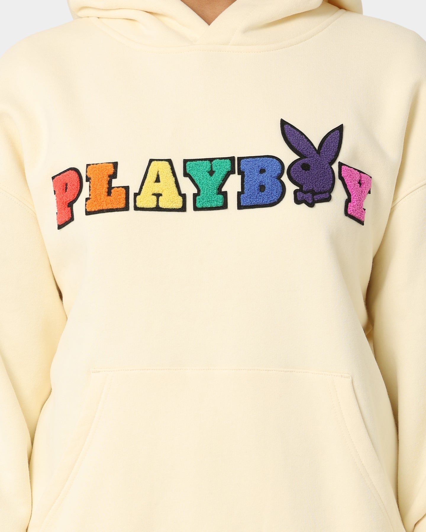 Playboy By CK Chenille Wordmark Hoodie Off White sold by Culture Kings product image thumbnail 4