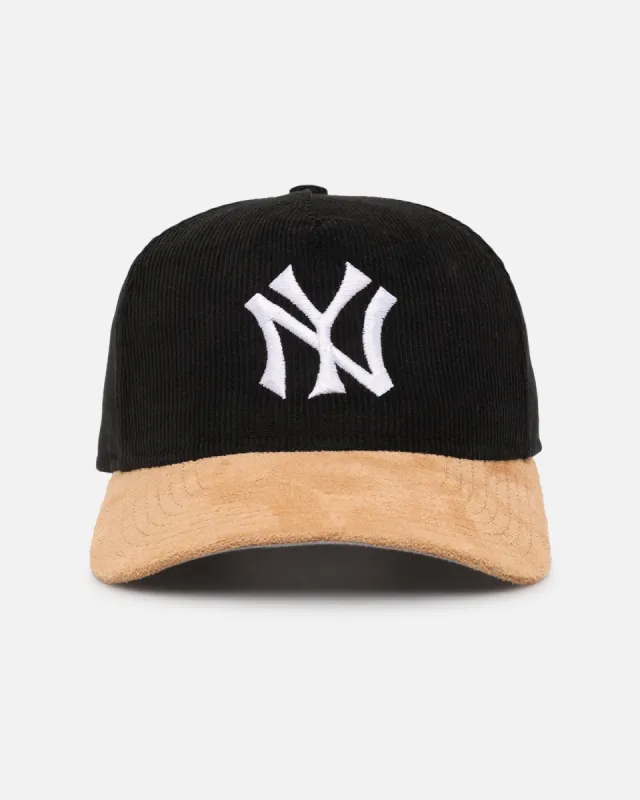 New Era New York Yankees 'Corduroy Suede' Pre-Curved Golfer Snapback  Washed Black sold by Culture Kings