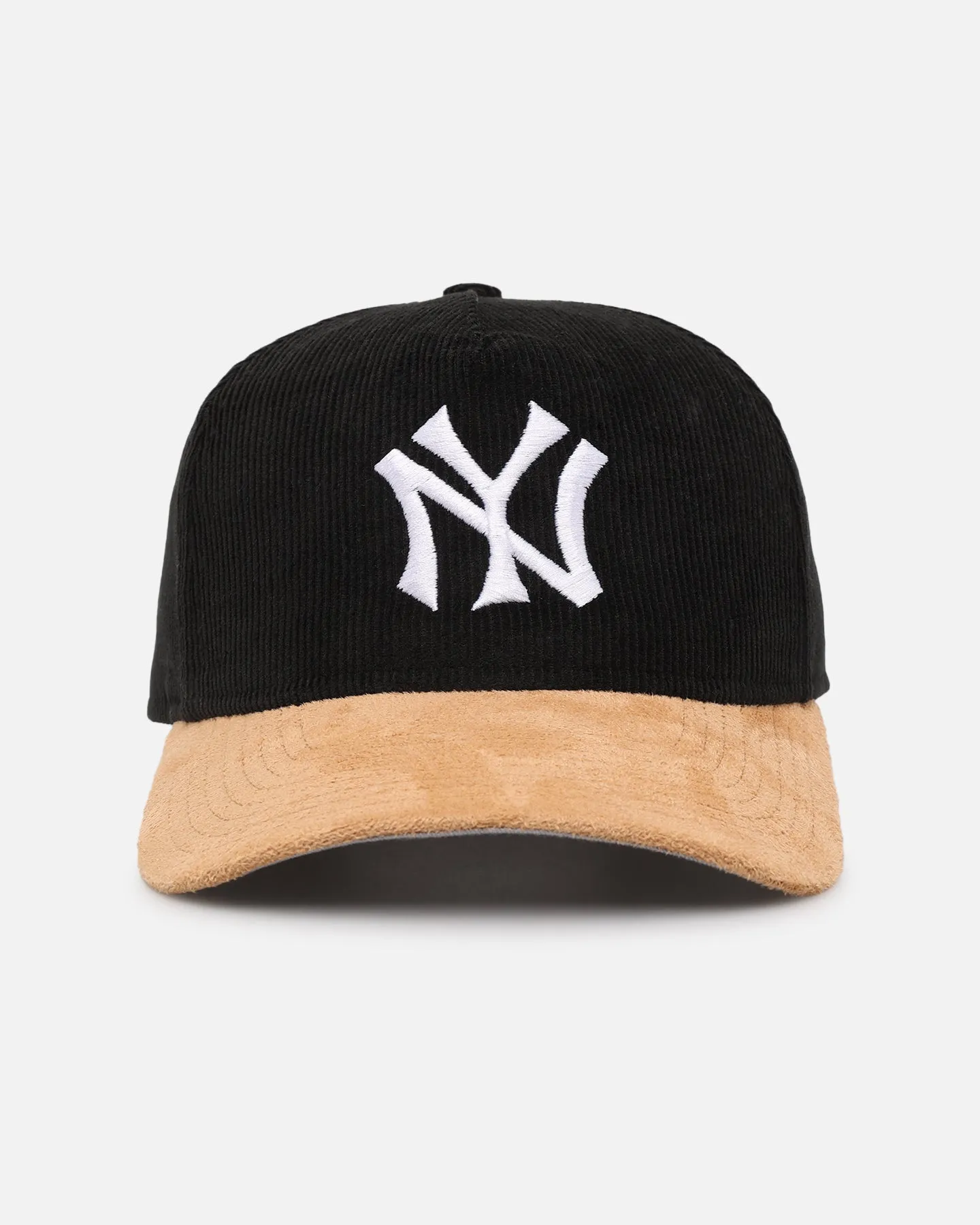 New Era New York Yankees 'Corduroy Suede' Pre-Curved Golfer Snapback Washed Black sold by Culture Kings