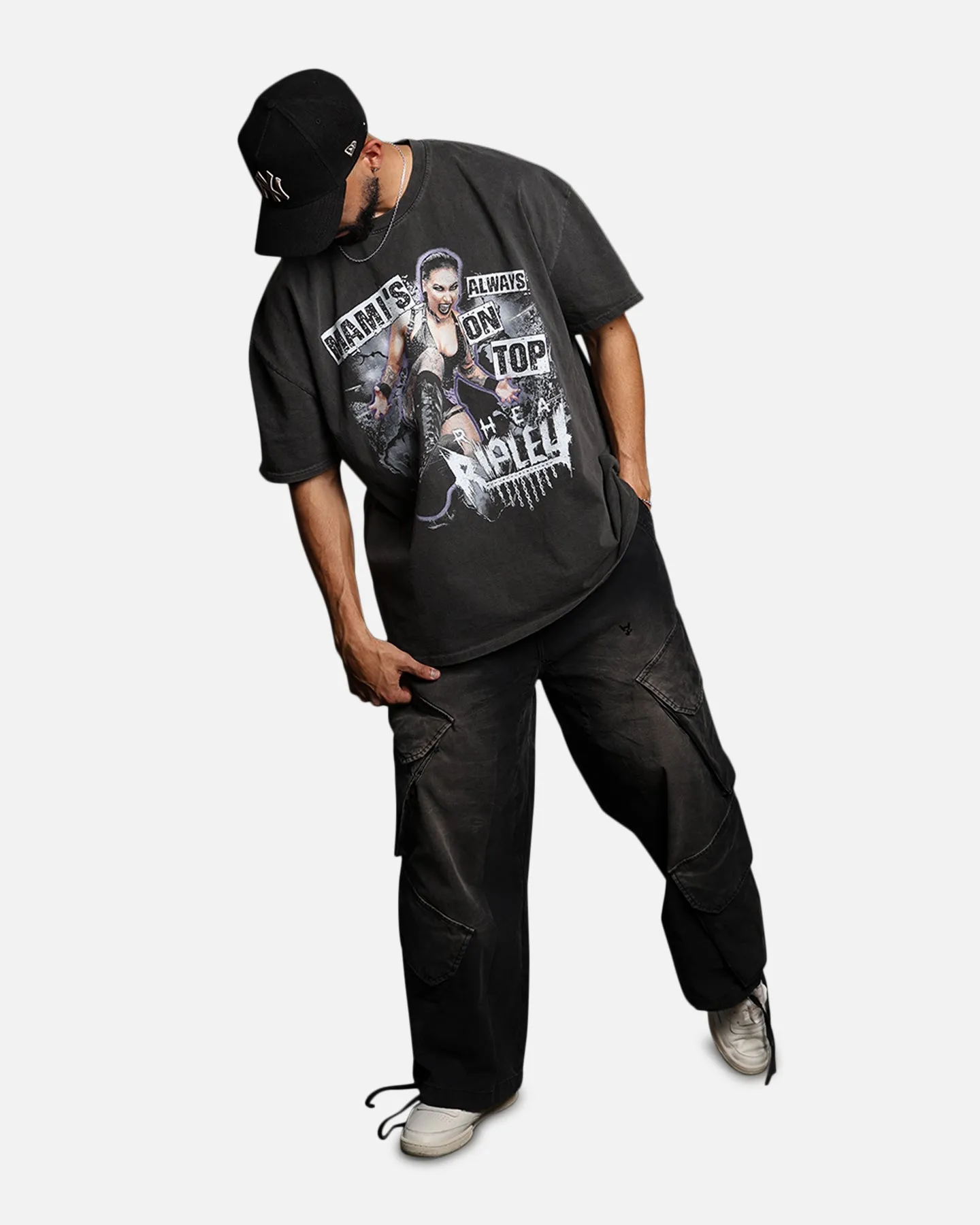 Culture Kings X WWE Rhea Ripley Vintage T-Shirt Black Wash sold by Culture Kings product image thumbnail 3