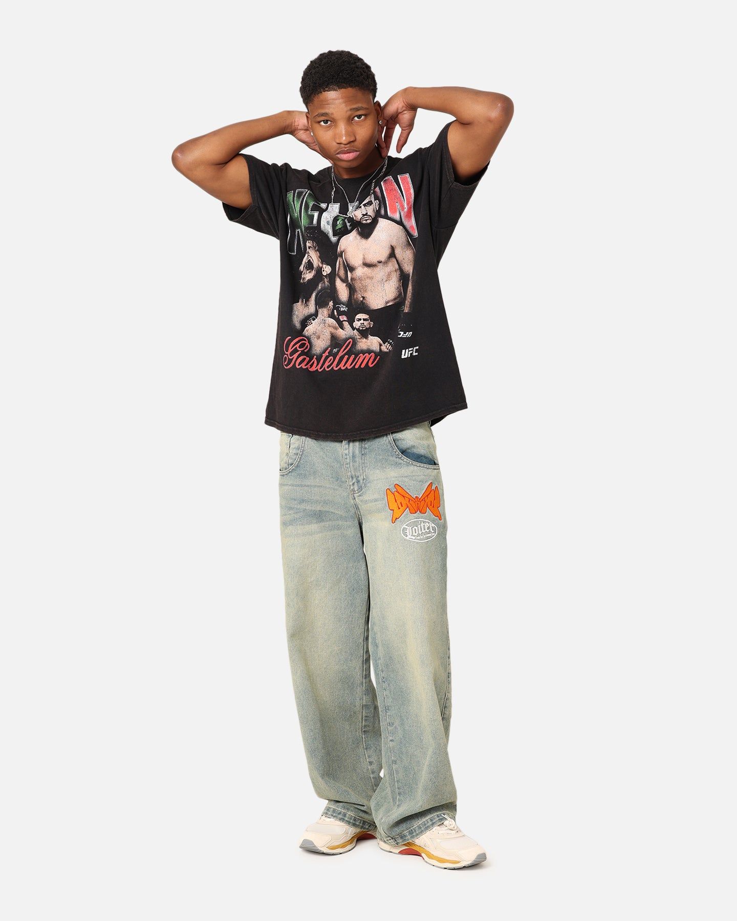 UFC By Goat Crew Kelvin Gastelum Vintage T-Shirt Black Wash sold by Culture Kings product image thumbnail 2