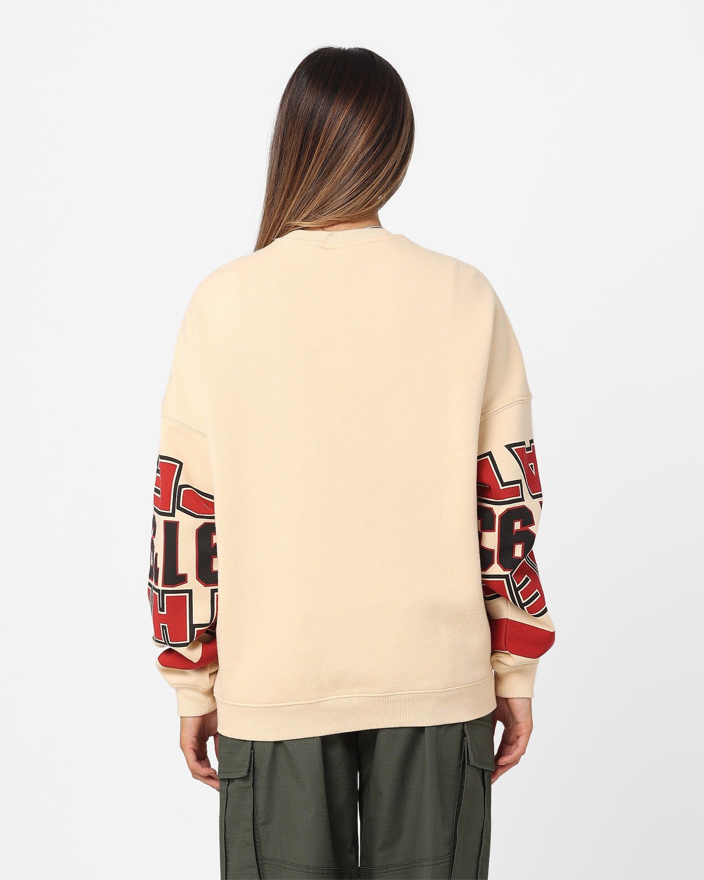 Mitchell & Ness Women's Chicago Bulls League Crewneck Stone/Red sold by Culture Kings product image thumbnail 4