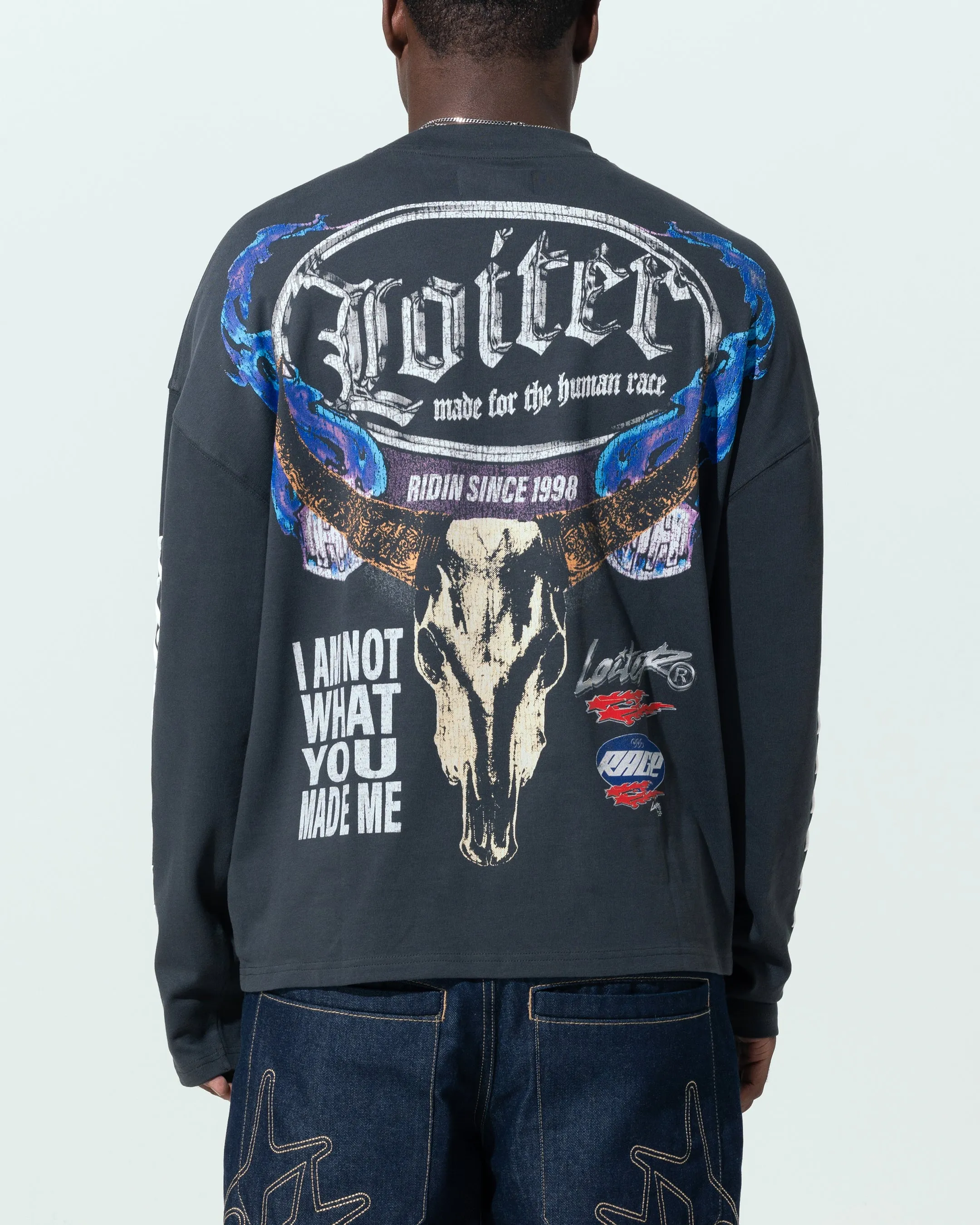 Loiter Repressed Box Long Sleeve T-Shirt Charcoal sold by Culture Kings product image thumbnail 2