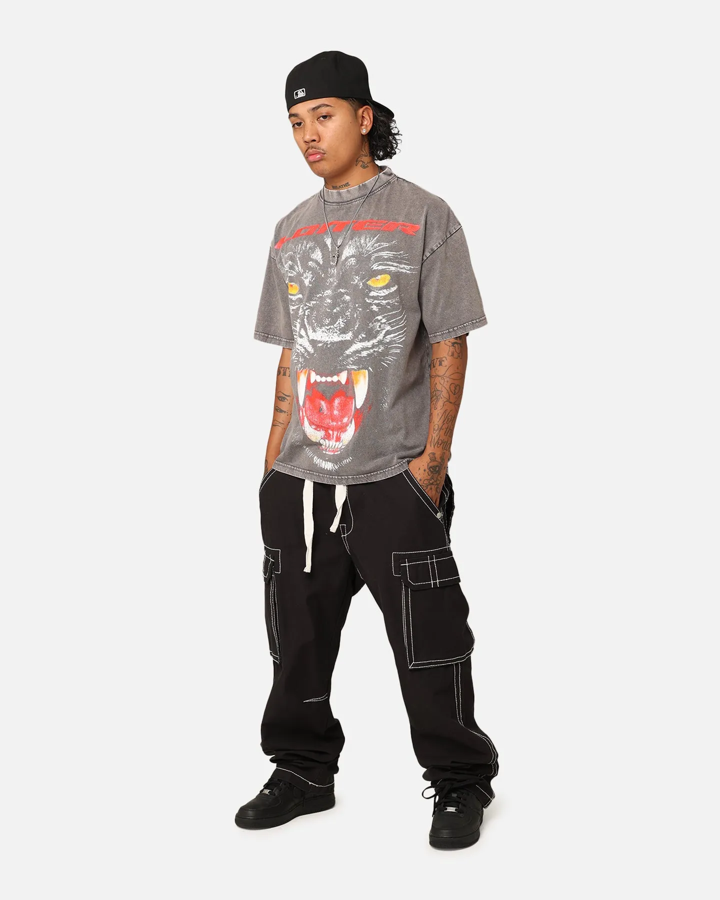 Loiter Urban Beast Vintage T-Shirt Charcoal sold by Culture Kings product image thumbnail 3