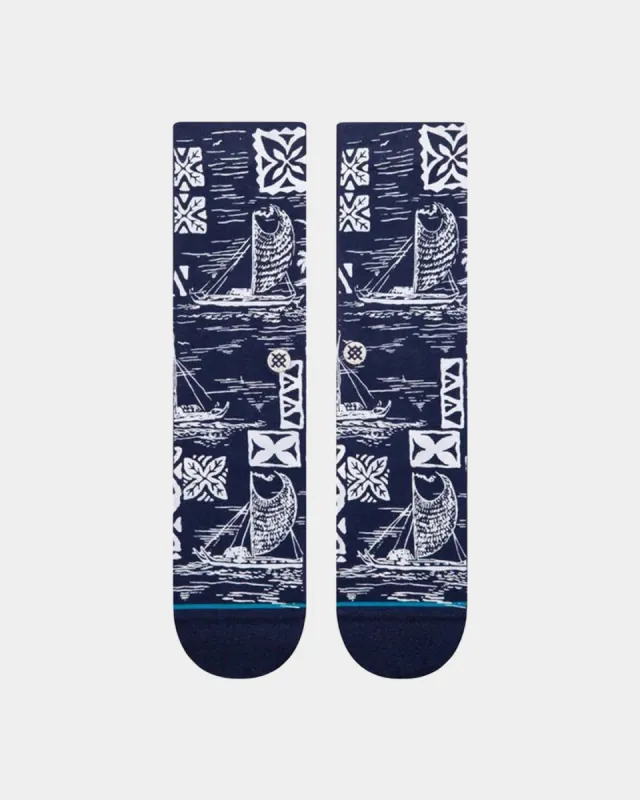 Stance Hawaii Pattern Crewcut Socks Blue sold by Culture Kings