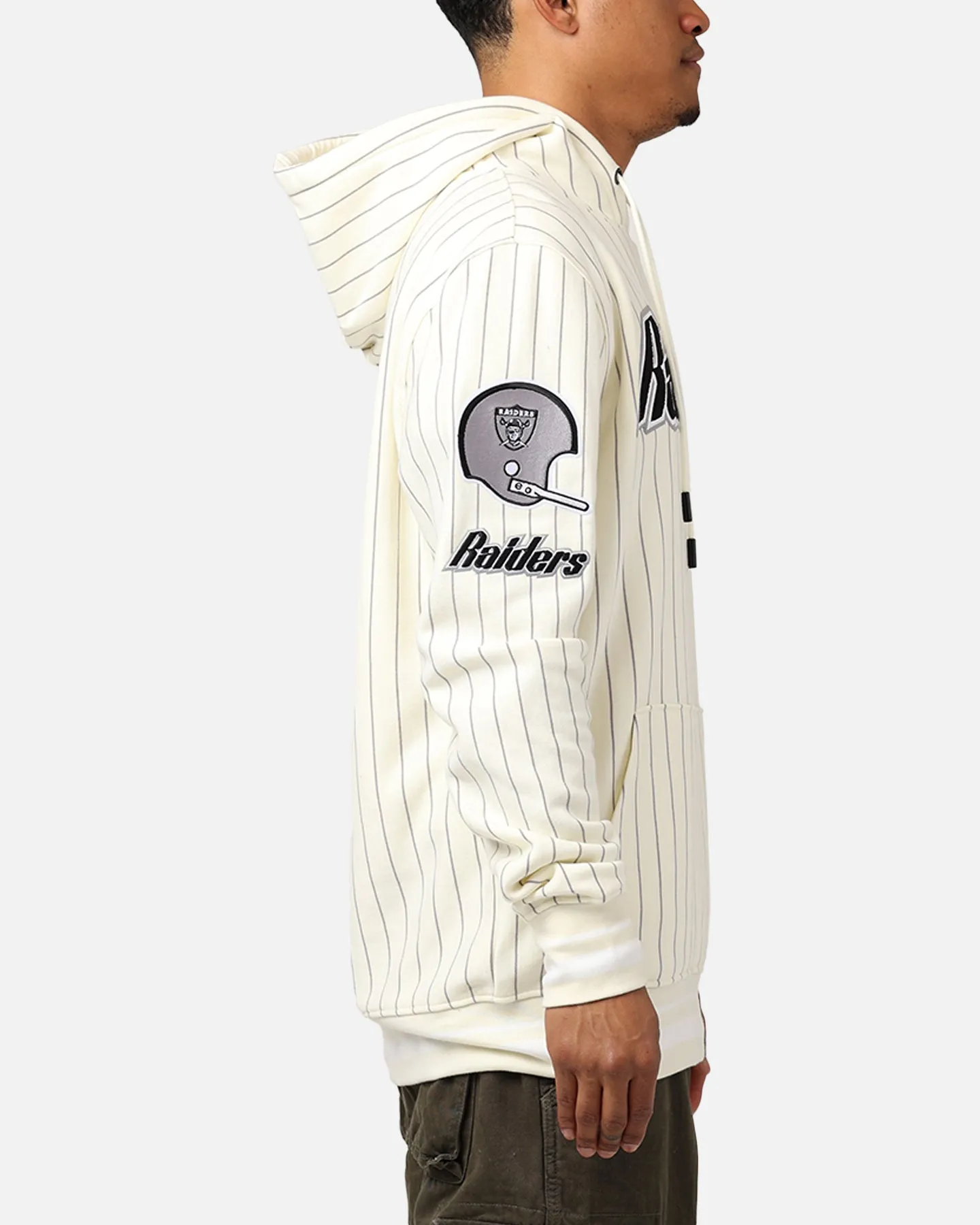 Pro Standard Las Vegas Raiders Pinstripe Hoodie Eggshell/Yellow sold by Culture Kings product image thumbnail 4
