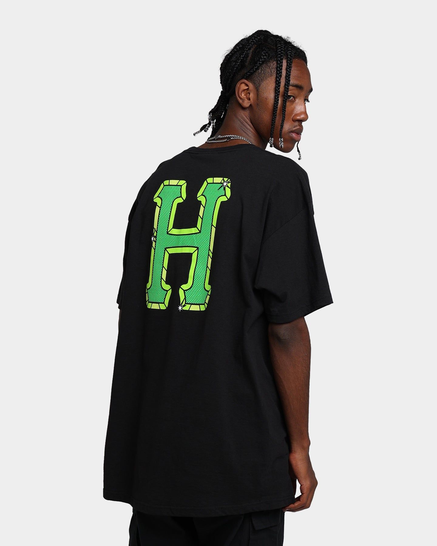 HUF Amazing H Short Sleeve T-Shirt Black sold by Culture Kings