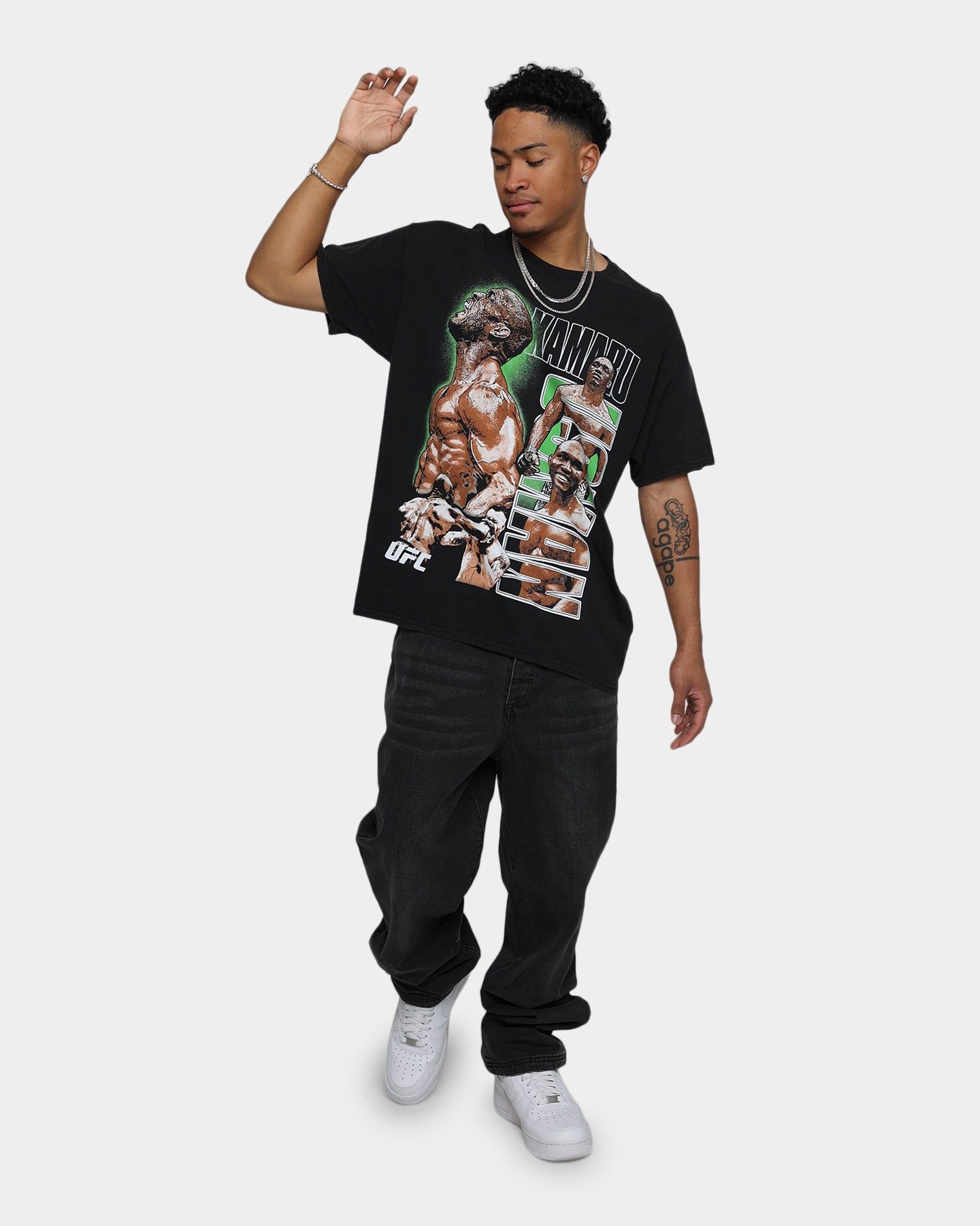 Goat Crew X UFC Kamaru Usman Vintage T-Shirt Black Wash sold by Culture Kings product image thumbnail 2