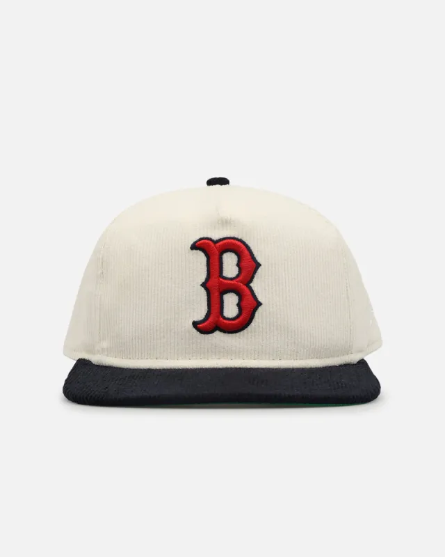 New Era Boston Red Sox 'Throwback Cord Golfers' Corduroy Golfer Snapback Chrome/Navy sold by Culture Kings